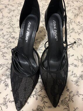 Asos Black lace high heels